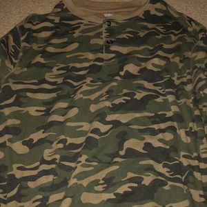 A camo thermal shirt